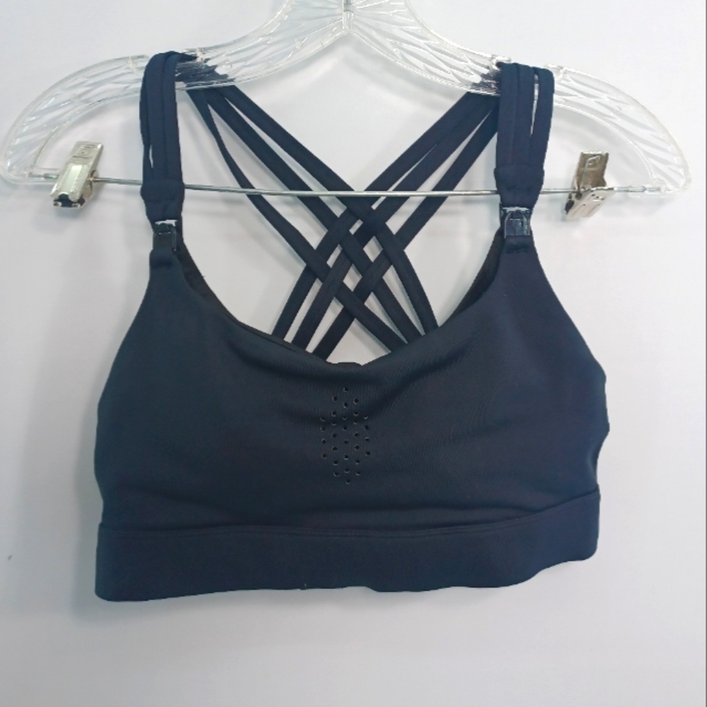 Black Sports Bra with Crisscross Back